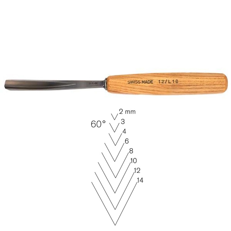 Long Bent V-Parting Tool - Size:14 mm